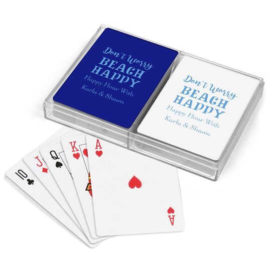 Don't Worry Beach Happy Double Deck Playing Cards